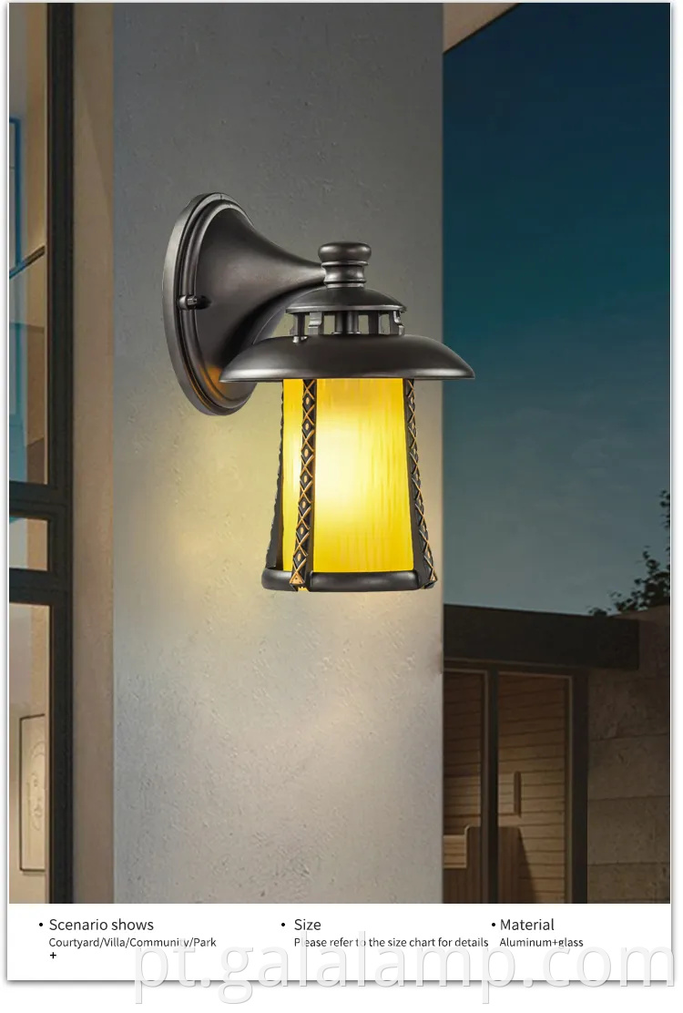 Luz de parede liderada ao ar livre européia para restaurantes e cafés